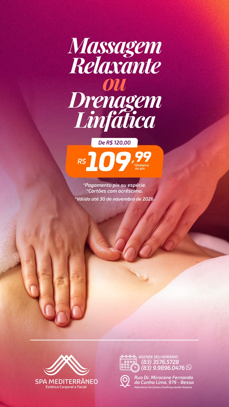Imagem do serviço Massagem Relaxante ou Drenagem Linfática